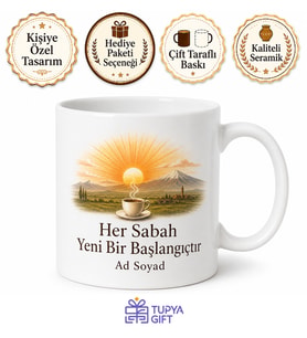 Iğdır Sabah Kahvesi Tasarımlı Kupa Bardak Özel Tasarım Hediye