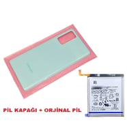 Tkgz Samsung Galaxy S20 FE Arka Pil Batarya Kapağı + PİL (CAM) MAVİ