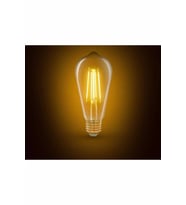 E27 St64 Rustik Armut Lamba 7w 630 Lm 2000k Gold Amber Rustik Ampul (Beyaz)
