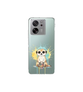 Xiaomi Mi 13T ile Uyumlu Splash Mirket Tasarımlı Şeffaf Silikon Kılıf