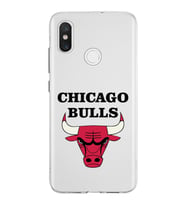 Xiaomi Mi 8 Uyumlu Kapak Chicago Bulls Tasarımlı Şeffaf Silikon Kılıf