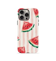 iPhone 15 Pro Max Vorian Çift Katmanlı Kılıf Watermelon Blush Stripe