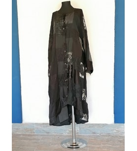 PATCHWORK SİYAH KİMONO
