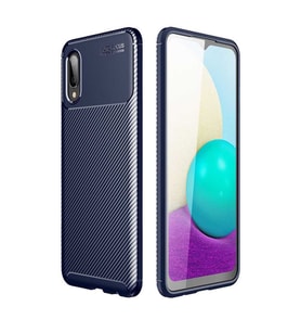 Samsung Galaxy A02 Kılıf Esnek Soft Karbon Tasarım Legion Serisi (Lacivert)