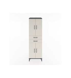 Hyperion Dolap 4 Raflı 2 Çekmeceli 4 Kapaklı 60x44x195 Antrasit-Aytaşı