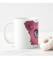 Kedi Temalı Porselen Kupa Bardak (Pembe)