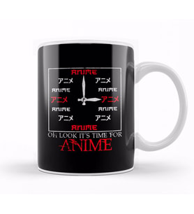 Funny Oh Look It s Time For Anime Kawaii Clock Kupa Bardak Porselen