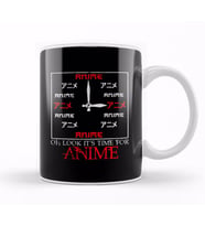 Funny Oh Look It s Time For Anime Kawaii Clock Kupa Bardak Porselen