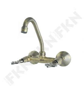 FKN Klasik Antik Lavabo Bataryası (Eskitme Altın)