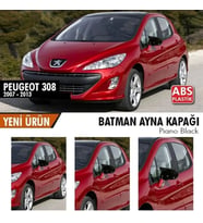 Peugeot 308 Yarasa Ayna Kapağı Batman Parlak Siyah Piano Black