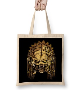 Wolf Predator Caricature Xenomorph Bez Çanta Uzun Saplı