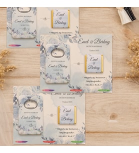 Nişan Nikah Düğün Hatırası Çikolatalı Açacak Magnet