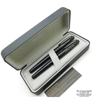 Scrikss 78 Mat Siyah İsme Özel Dolma Kalem + Roller Kalem Set