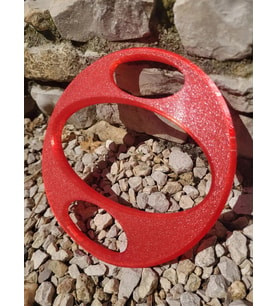 3D Baskı TPU Köpek Frizbi Esnek Halka Köpek Oyuncağı 20 cm Fırlatma ve Yakalama Oyuncağı Kırmızı