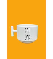 Cat Dad Baskılı T Kupa