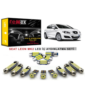 Seat Leon MK2 LED İç Aydınlatma Ampul Seti FEMEX Parlak Beyaz