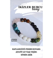 Doğal Taş Burç Bilekliği, Ikizler Burcu Bilekliği