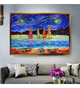 Altın Çerçeveli dekoratif tablo l1251 (Gold)