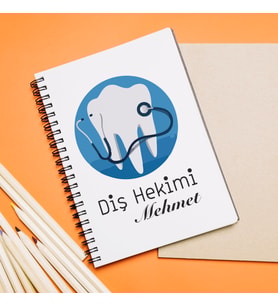 Diş Hekimi Tasarımlı Defter Kişiye Özel