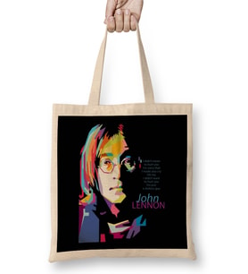 John Lennon Pop Art Bez Çanta Uzun Saplı