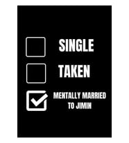 Jimin Tablo Ahşap Poster Dekoratifyla Evli Kod4206