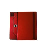 TCL Nxtpaper 11 inç Uyumlu 360 Dönebilen Deri Standlı Universal Tablet Kılıfı (Kırmızı)