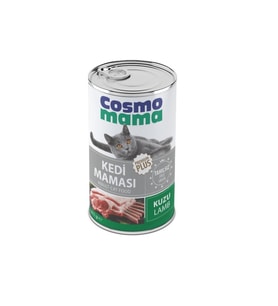 COSMO MAMA YETİŞKİN KUZU ETLI KEDI KONSERVE MAMASI 24 ADET X 415 GR