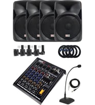 Lastvoice Hall Paket-4 Ses Sistemi Mixer Hoparlör Paketi (Kapalı Alan toplantıları İçin)