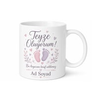 Teyze Oluyorum Heyecanı Bebek Bekleyen Teyzeye Özel Tasarım Porselen Kupa Hediye