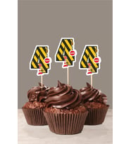 İş Makinaları Temalı * 4 (dört) Yaşında Cupcake Süsü '10lu