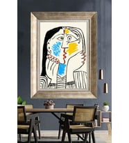 Tablore Picasso Tarzı Kübist Kadın Portresi Modern Çerçeveli Kanvas Tablo