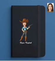 Kişiye Özel Kadın Model 13x21 Siyah Defter-30