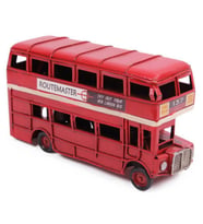 Dekoratif Metal Londra Şehir Otobüsü 17 cm (Karışık)