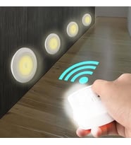 Plentiful  3lü Uzaktan Kumandalı Pilli Yapışkanlı Kablosuz Led Spot Lambalar