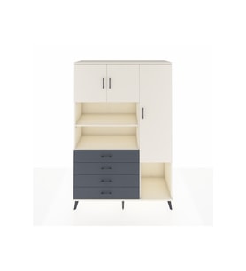 Hyperion Dolap 8 Raflı 4 Çekmeceli 3 Kapaklı 132x44x195 Aytaşı-Aytaşı/Antrasit