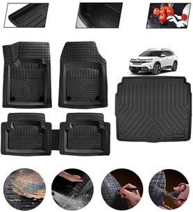 Citroen C5 Aircross Alt Kısım 2017-2025 Uyumlu Paspas Araca Özel Bagaj Havuzu MBS Siyah
