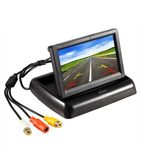 Araç Geri Görüş Monitörü 4.3'' HD TFT LCD Katlanabilir Ekran Gece Görüş Destekli AV Girişli Park Kamerası Monitörü 12V Uyumlu