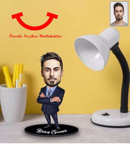 Kişiye Özel Öğretmen Karikatürlü 3mm Şeffaf Pleksi Akrilik Biblo Bay-8