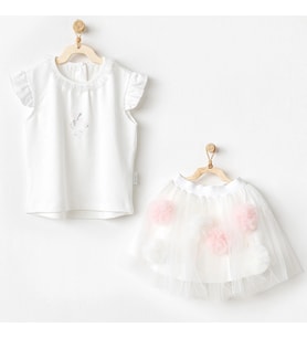 Andywawa Ac24503 Petit Love 2'li Bebek Takım Ekru