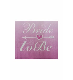 BRİDE TO BE BEYAZ PEMBE PEÇETE 16'LI