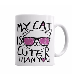 My Cat İs Cuter Than You Kedi Kupa Bardak Porselen