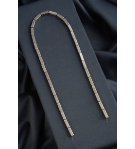 Hematit Doğal Taş Mat Titanyum Dikdörtgen Kesim 4x13mm Dizi