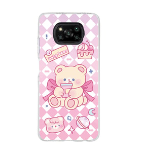 Poco X3 PRO / X3 NFC Uyumlu Happy Bear Tasarımlı Şeffaf Telefon Kılıfı