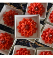 15 Adet Kraft Kutulu Lotus Çiçeği Mum, Hediyelik, Nişan, Düğün, Sünnet, Söz, Kına, Doğum Günü