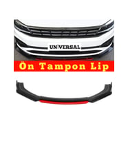 Yerli Opel Vectra 2002-2008 Uyumlu Ön Lip 4 Parça Kırmızı Tampon Eki