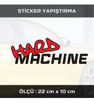 hard makine tuning yazı siyah etiket sticker - 2 adet çıkartma araba motosiklet kask atv tablet pc buzdolabı otomobil bilgisayar uyumlu