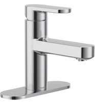 Moen Laris Krom Tek Kolu Tek Delikli Modern Banyo Lavabo Bataryası Opsiyonel Deckplate Ve Yaylı Dren (Çok Renkli)