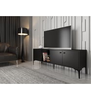 Wood'n Love Hira 160 Cm Metal Ayaklı Tv Ünitesi - Siyah / Siyah