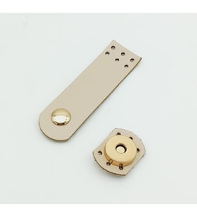Angel Çanta Aksesuar Gerçek Deri Krem Renk Mini Kapak 8X2,3 Cm Light Gold Metalli