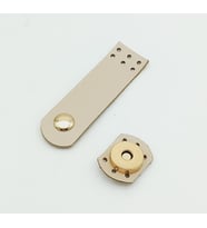 Angel Çanta Aksesuar Gerçek Deri Krem Renk Mini Kapak 8X2,3 Cm Light Gold Metalli